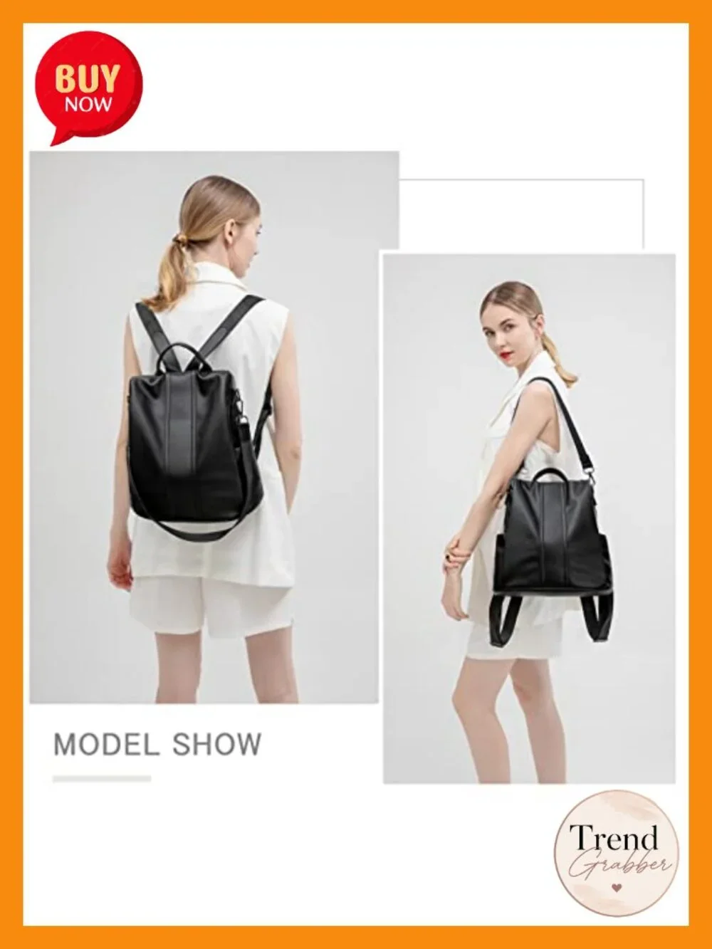 Women's Waterproof Nylon Anti-Theft Travel Backpack Purse with Adjustable